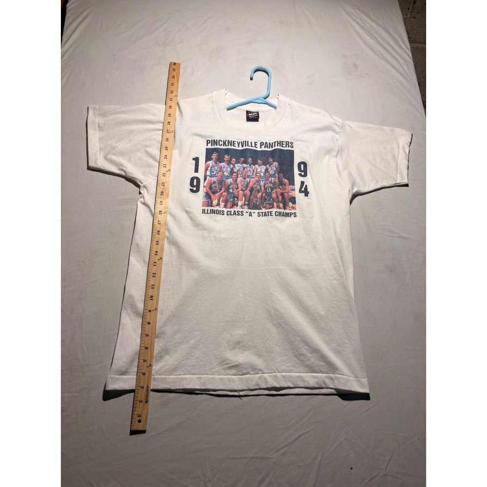 Vintage 1994 Pinckneyville Panthers State Champs T-Shirt Mens L Single Stitch